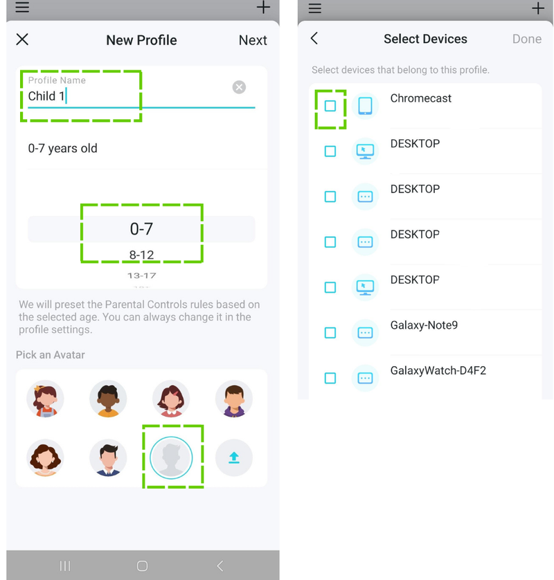 Setting up parental controls 2